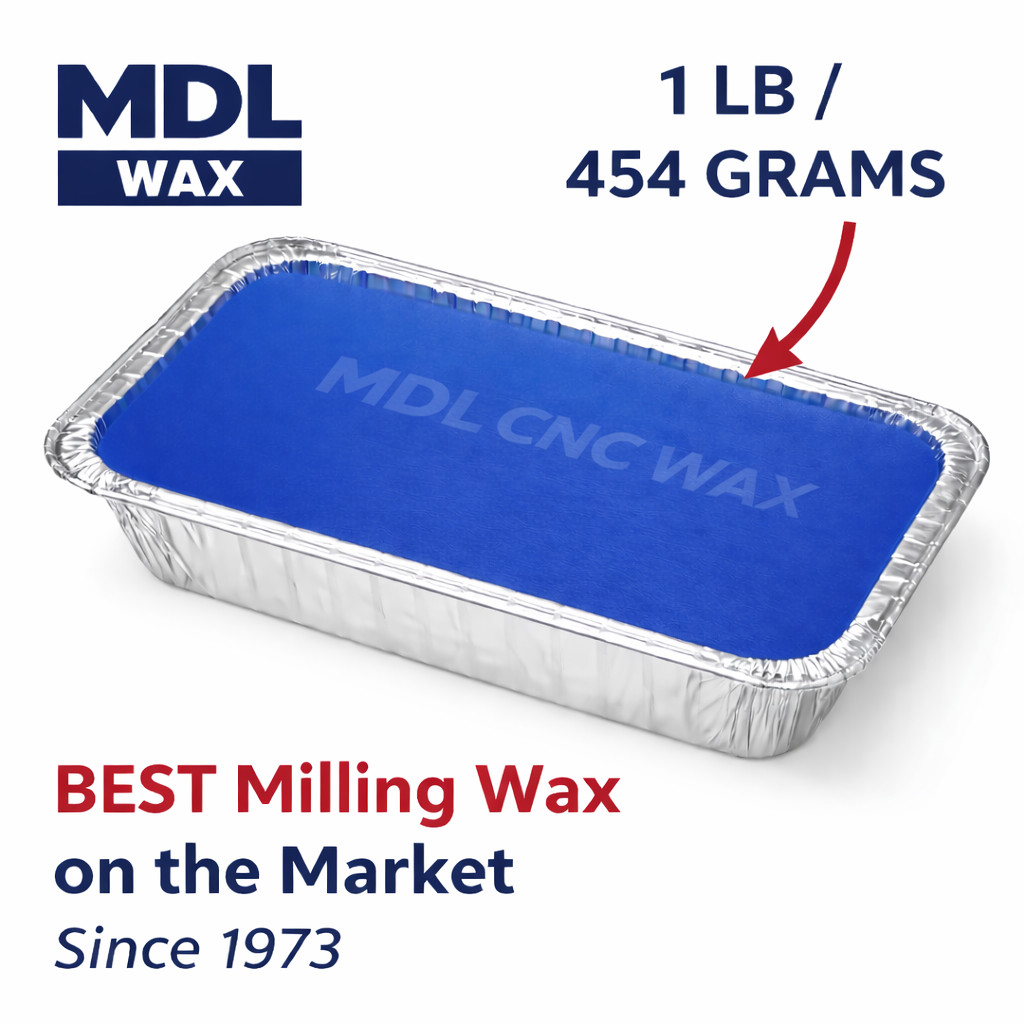 MDL CNC Milling Wax Block 1 lb Blue – Smooth Machinable Wax –