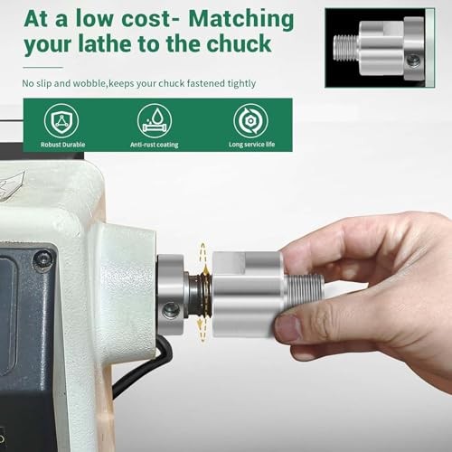 1 in 8TPI to 1 in 12TPI Lathe Spindle Adapter 45 Steel