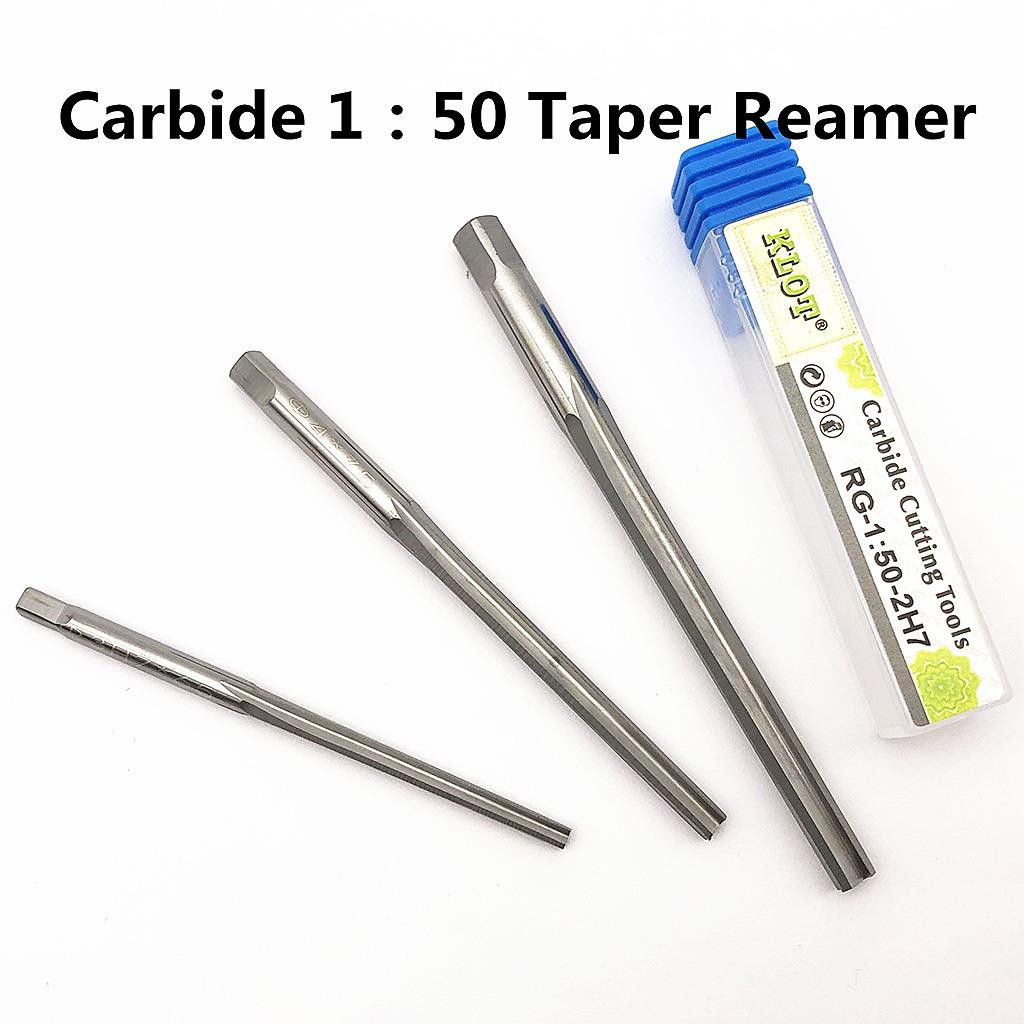 HRC55 Solid Carbide Chucking/Hand 1:50 Taper Reamer 2mm-16mm Straight Flute