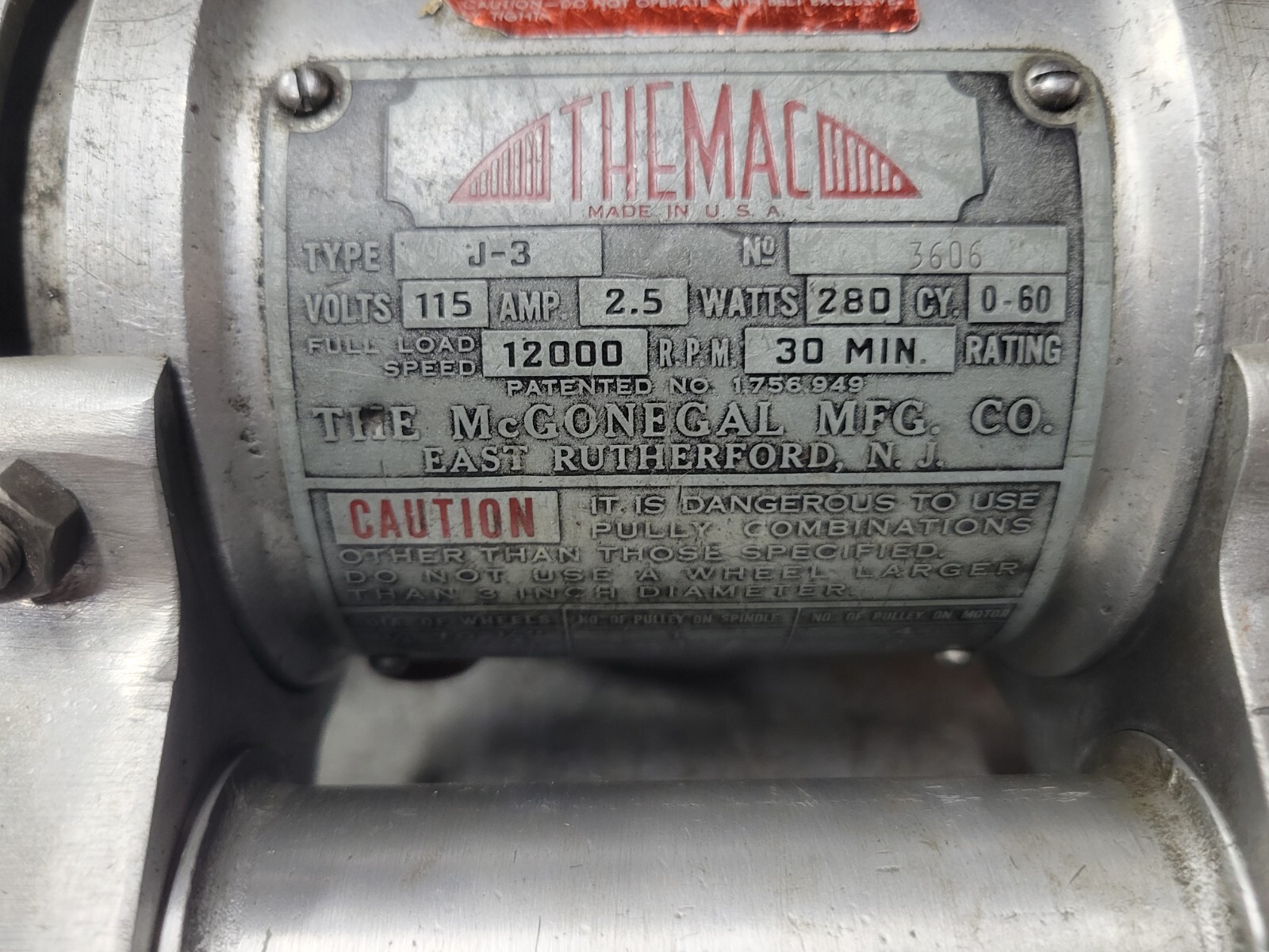 THEMAC TOOL POST GRINDER J3 X 12K RPM