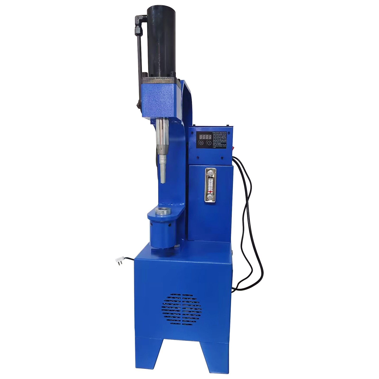 Electric Riveting Machine 220V with 2 Punches 3 Rivet Heads 1500W Foot Switch