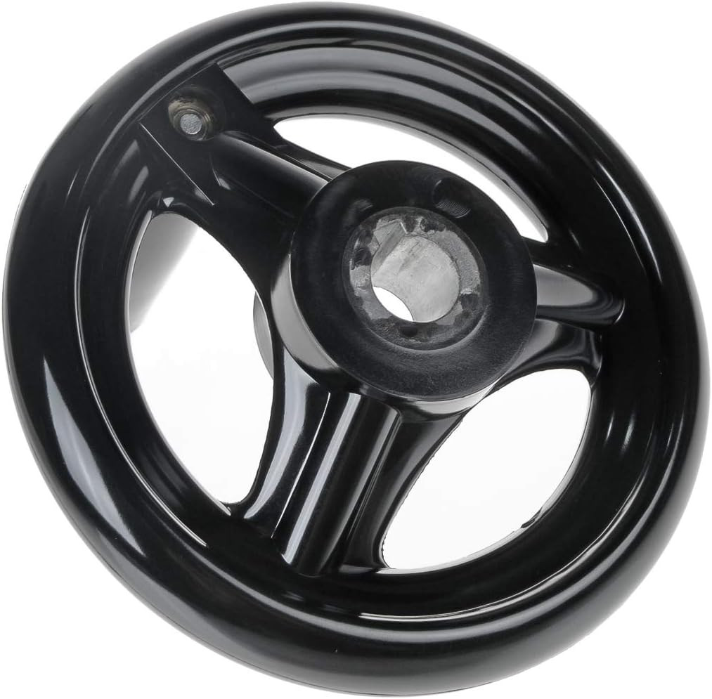 3.94” Hand Wheel Black W Revolving Handle 3 Spoked 12Mm Hole Adjustment round H