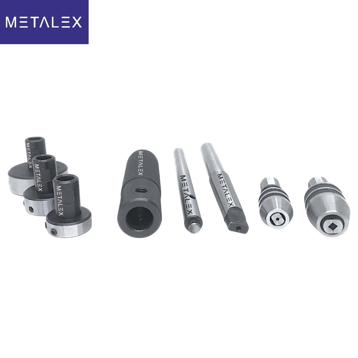 Lathe Tailstock Tap And Die Holder Set MT3 Shank Threading Tapping Kit 8 Pcs USA
