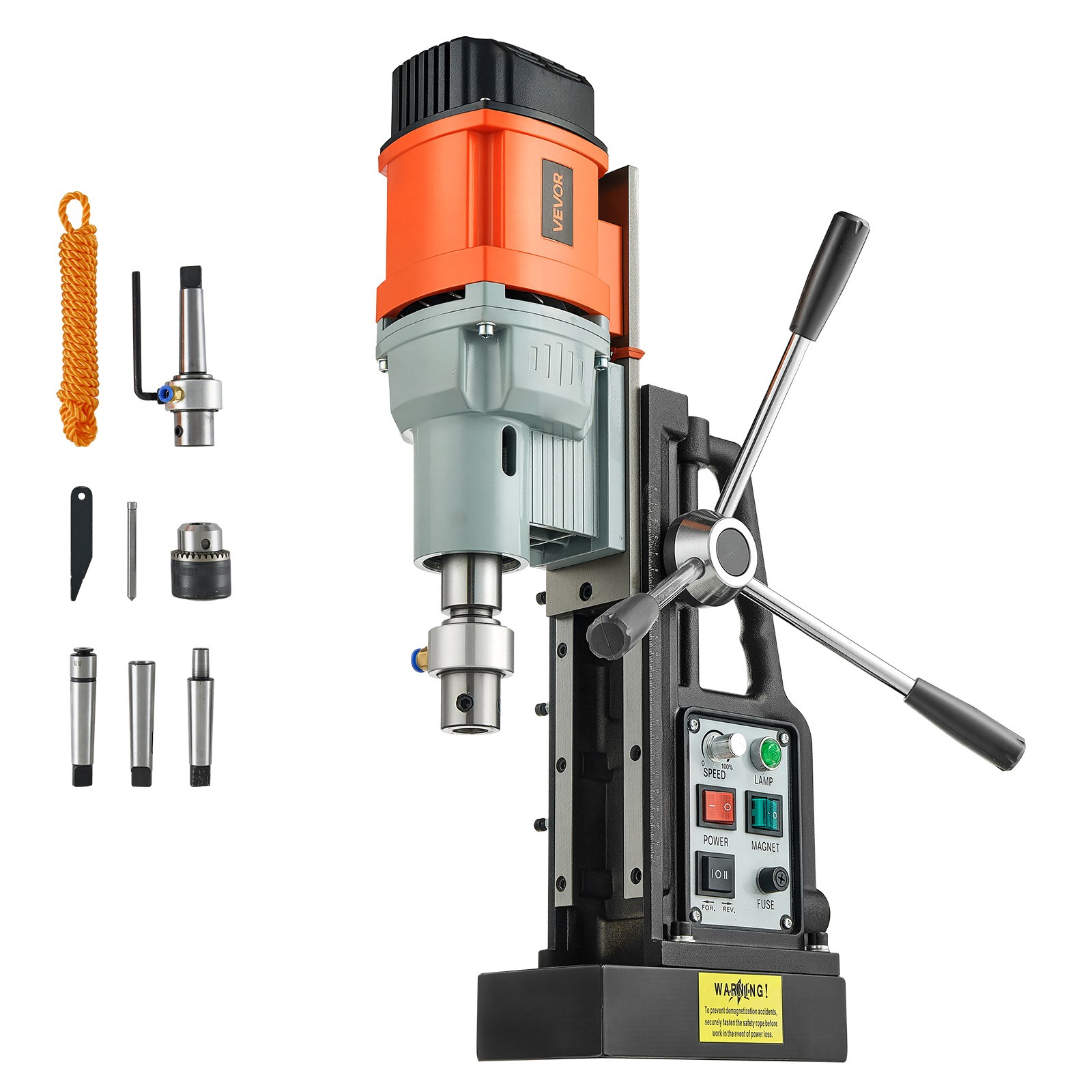 VEVOR Magnetic Drill Press Mag Drill Press 1550 W 2.4 in Boring Dia 0-600 RPM