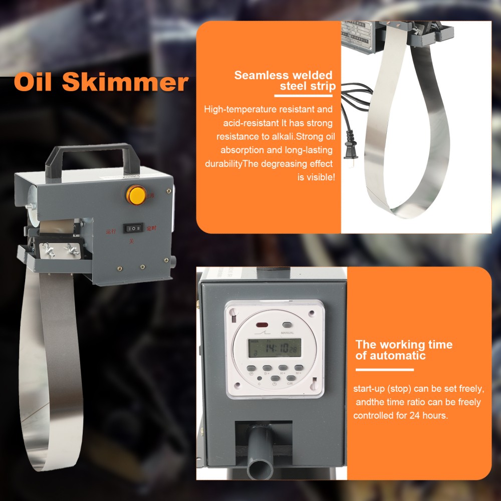 JY-50T Portable Mini Oil Skimmer Cnc Steel Belt 13L/h Oil Scraper and Degreaser