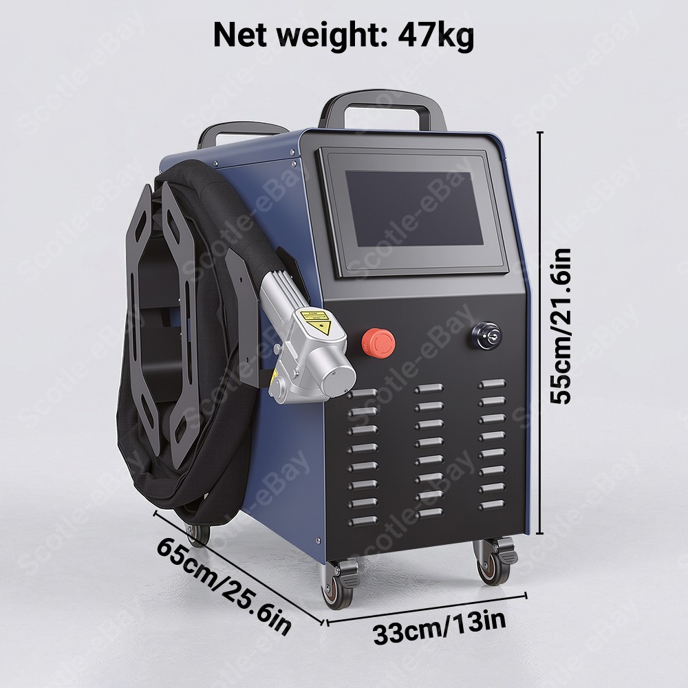 Portable Air Cooled 2000W Fiber Laser Cleaning Machine Rust Paint Oil Removal AU