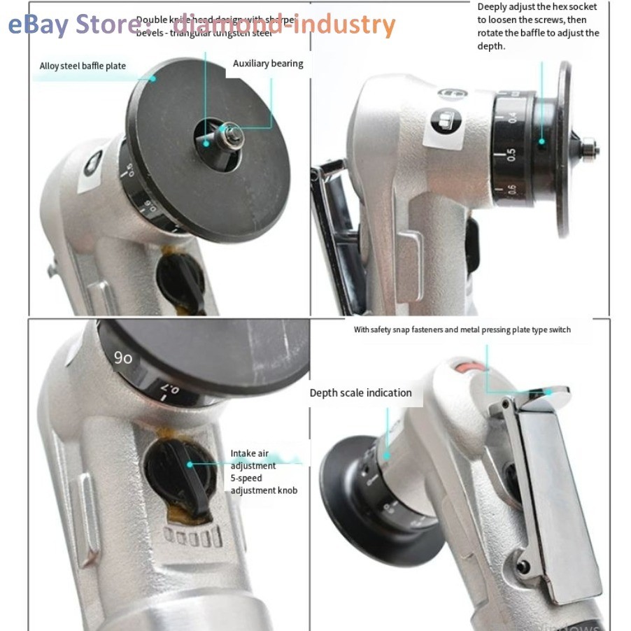 1pc Pneumatic Hand held 45 degree Arc Multifunctional Chamferer MR-A100