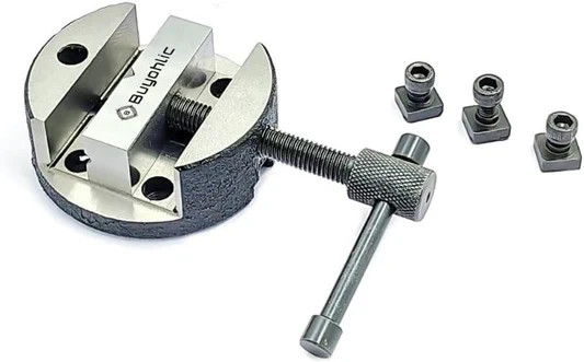 ADI Round Vise Vice for 3″ & 4″ Rotary Table + 3 Fixing Tee Nut-Milling Tool