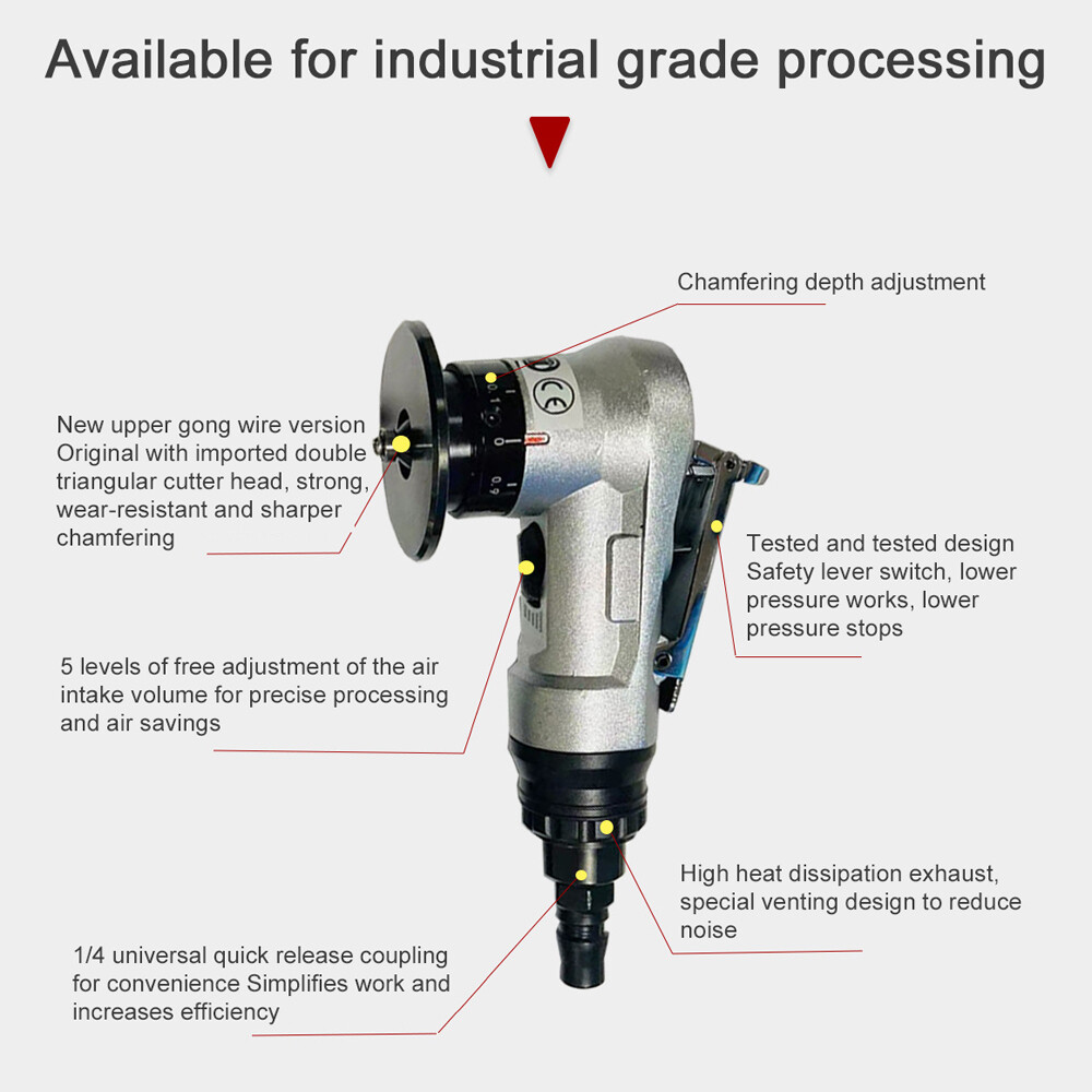 Pneumatic Chamfering Machine Carpenter Chamfering Tool Portable Handheld J6T5