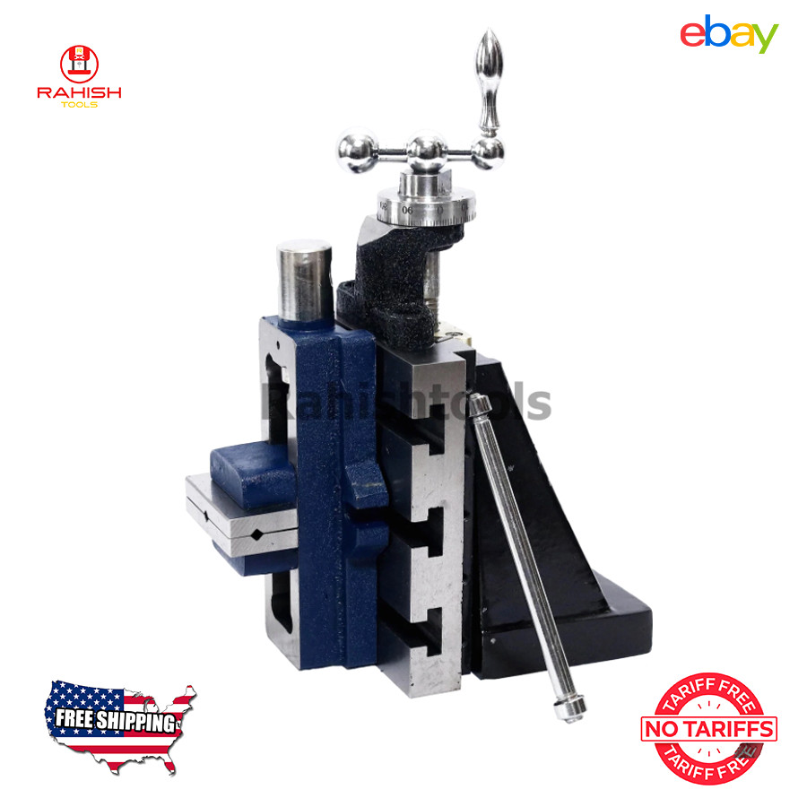 Lathe Vertical Milling Slide Fixed Base 4″ x 5″ And Self Centering Vice Vise 2″