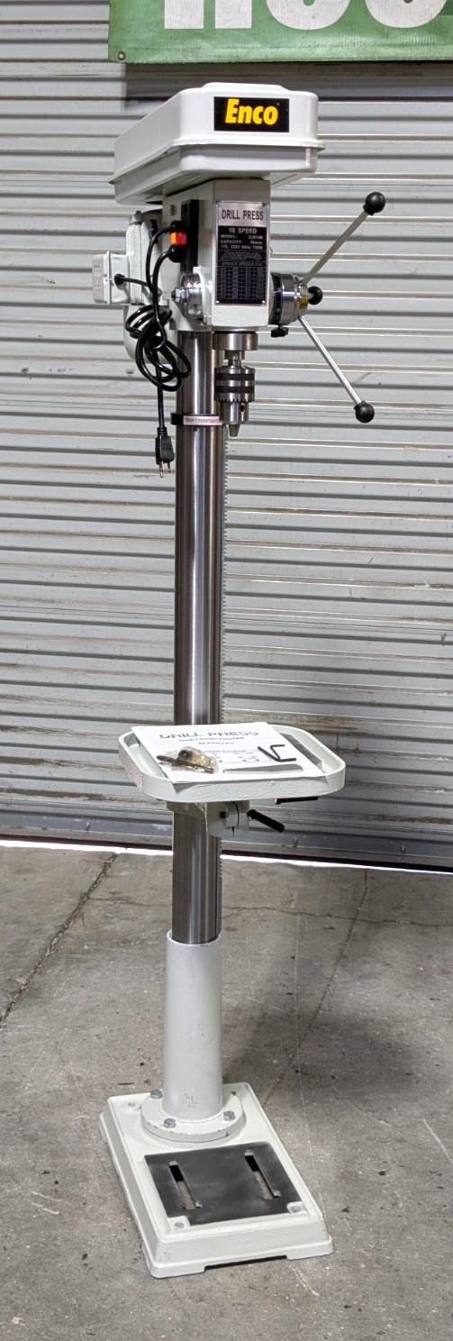 ENCO Drill Press 13.622" Swing 3/4HP Step Pulley Drive 115V Scratch &am