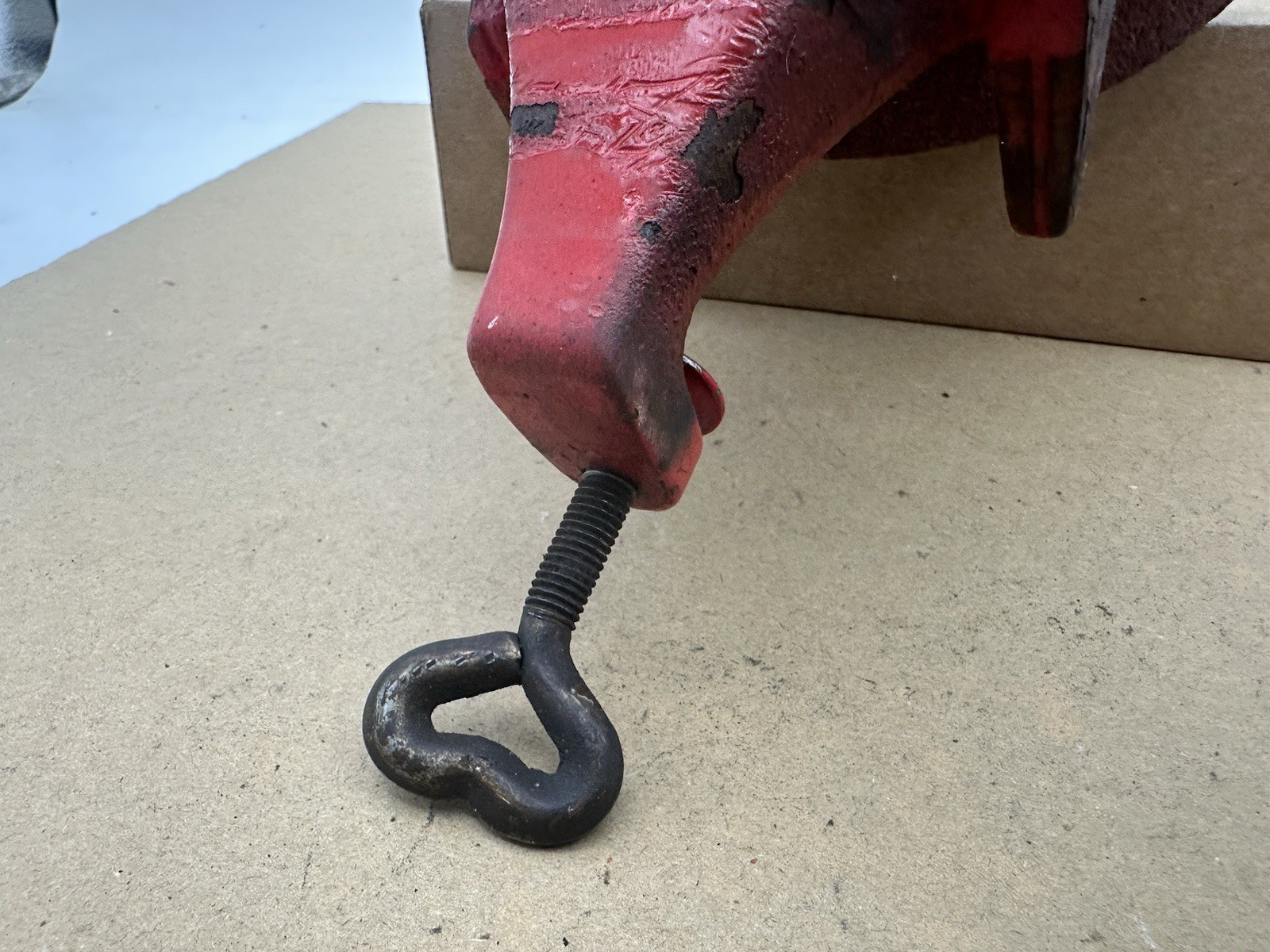 Vintage Antique Hand-Crank Bench Grinder 4-3/4” Diameter Grinding Wheel