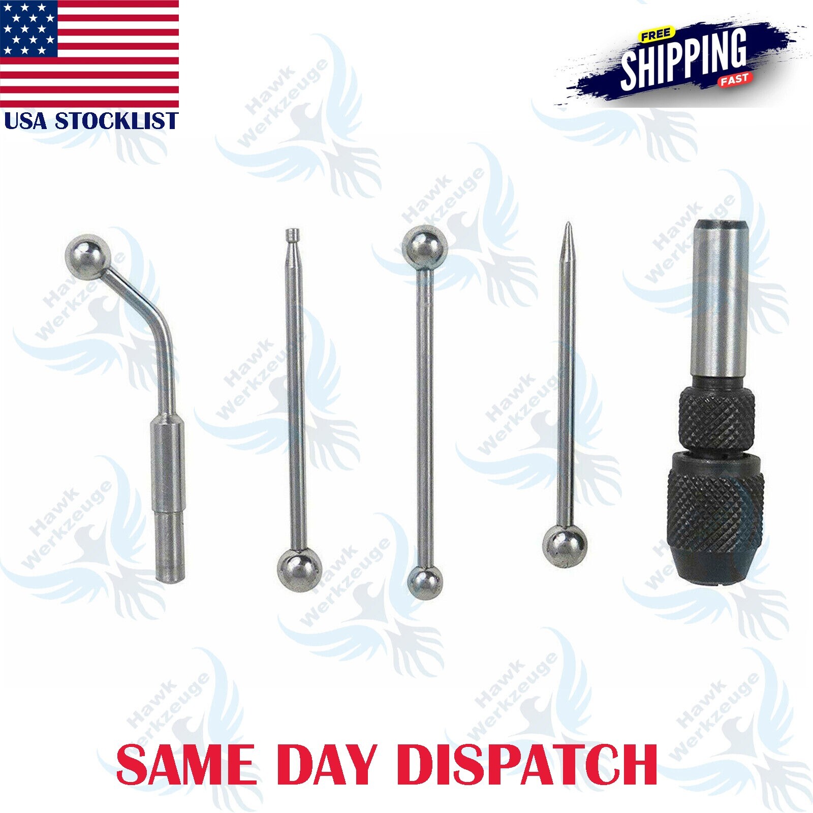 Wiggler & Center Finder Set 5 Pieces Edge Search Job Milling Drill