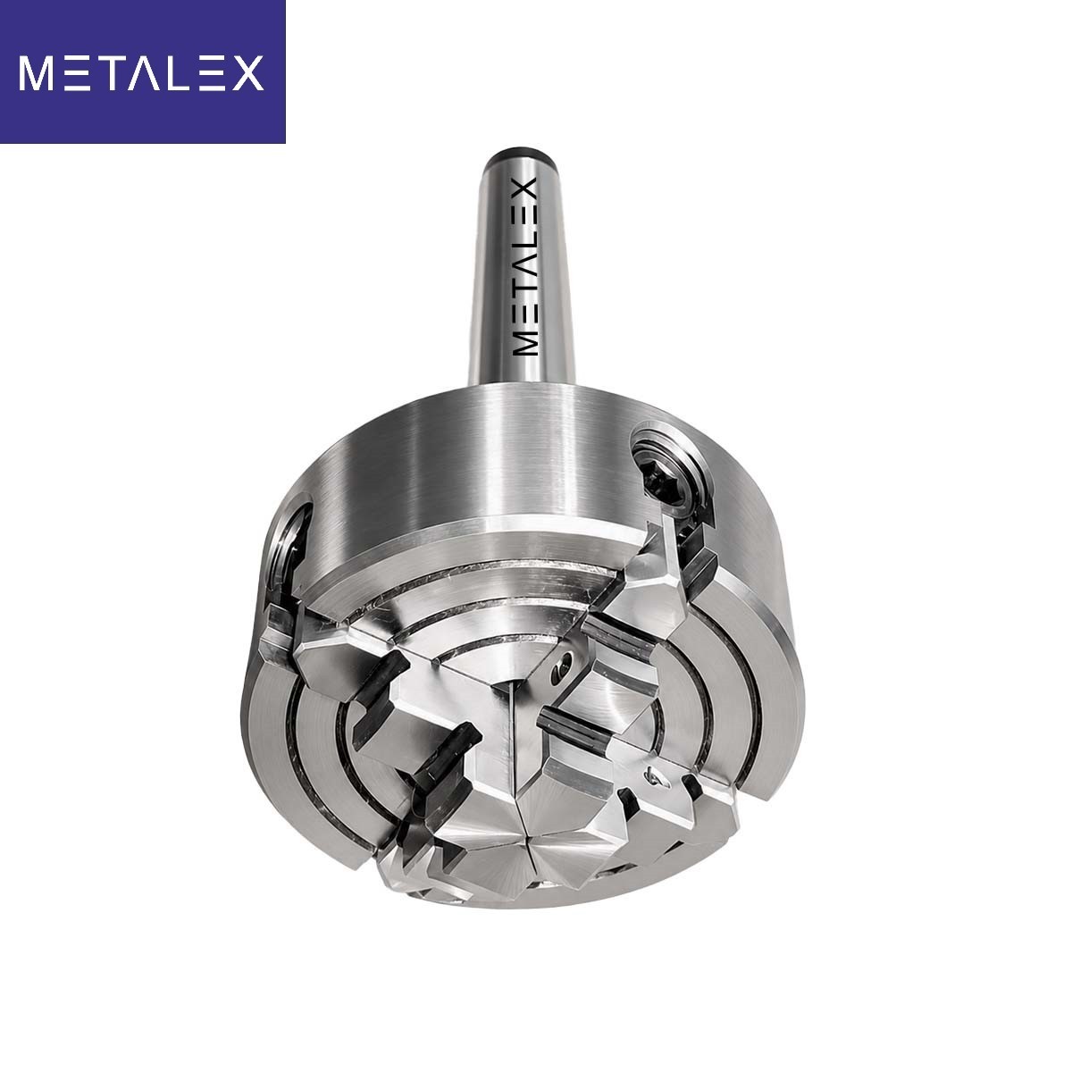 70mm Independent Lathe Chuck 4 Jaw 2.75″ MT2 Adapter Shank Arbor Metalwork Dril