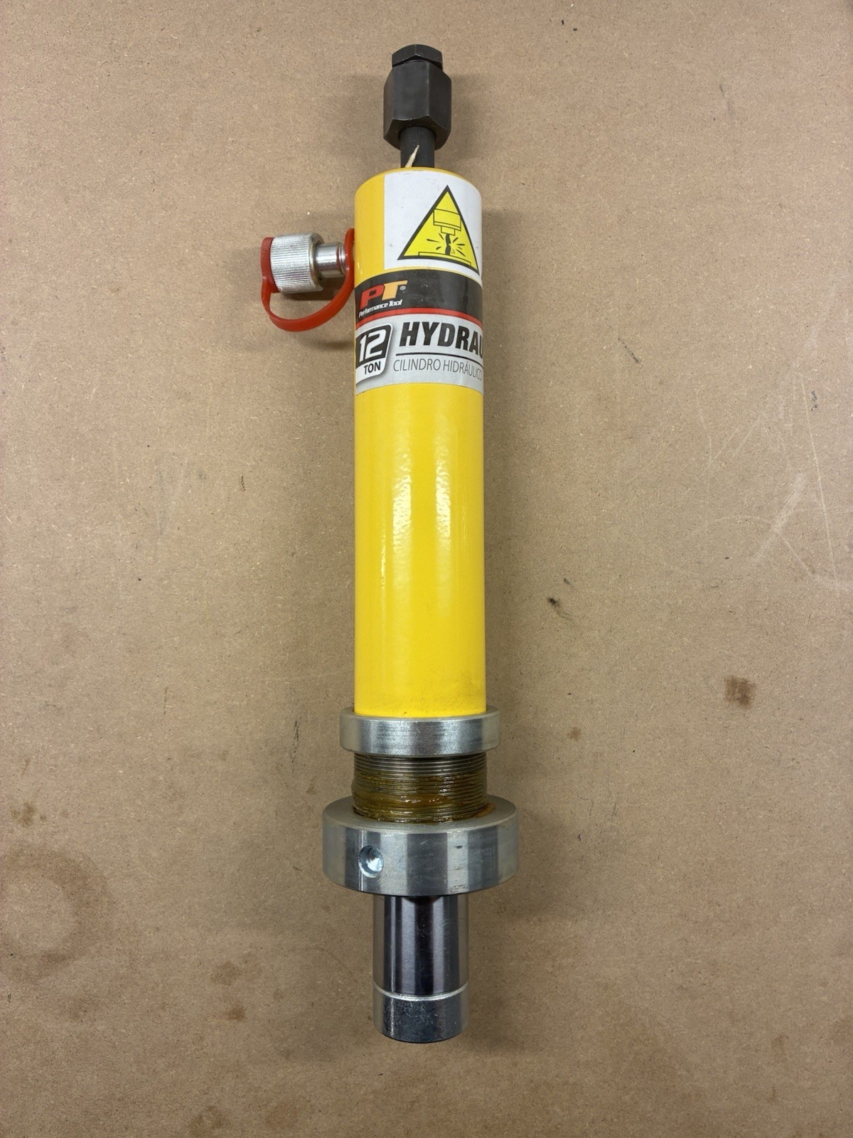 Performance Tool 12T Shop Press Hydraulic Piston And 4” Pressure Gauge