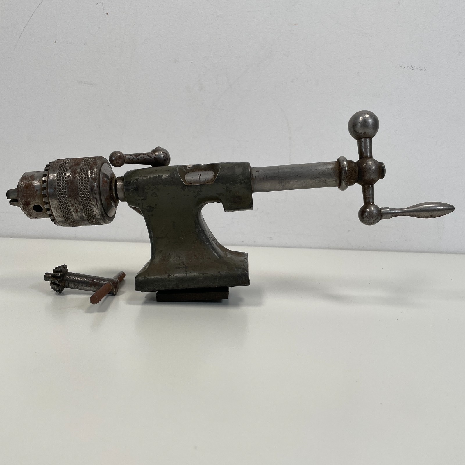 Lorch 65mm Tailstock w/ Original Erkawe Chuck & Key – Lorch LLRGN 10mm Lathe