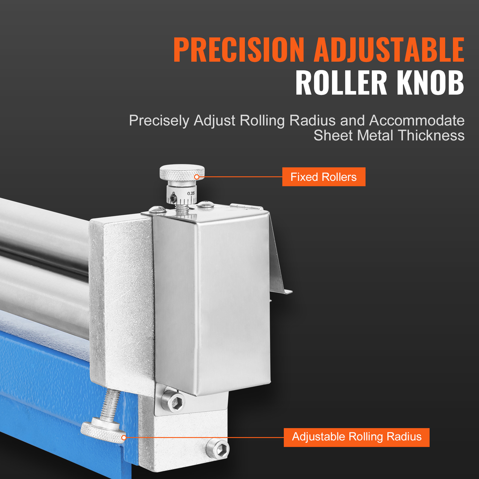 VEVOR Slip Roll Machine Sheet Metal Slip Roller 12.6” x 20 Gauge φ1.18 in