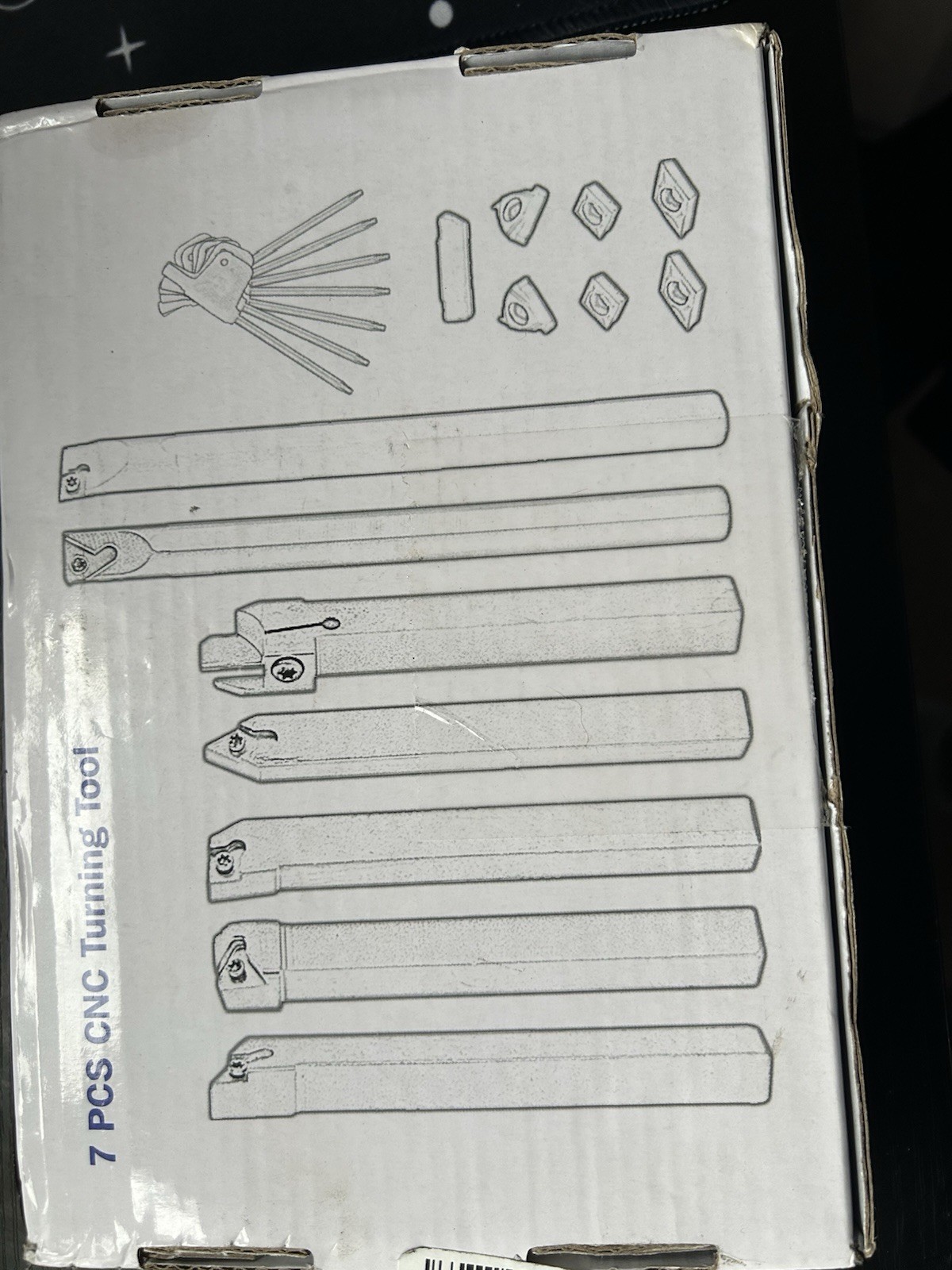 7 Piece CNC Turning Tool Kit Shank Set 12mm Replacement Item is New