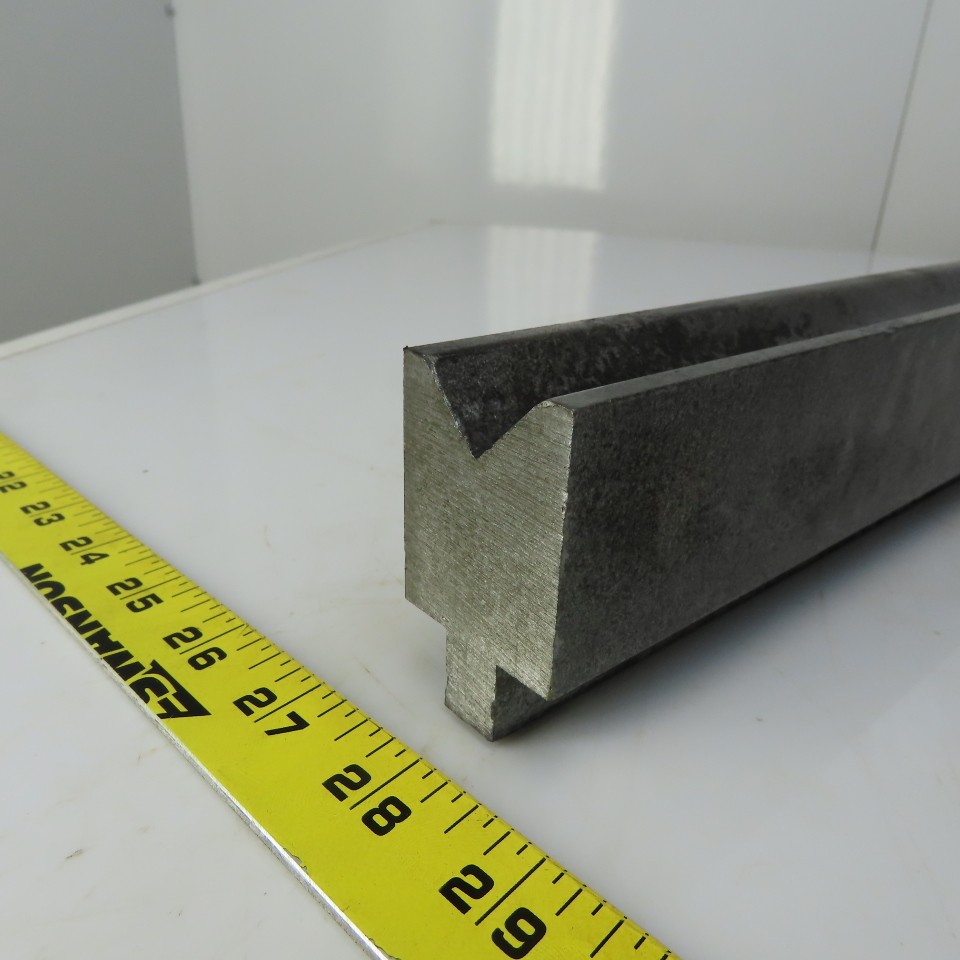 25-1/4″ Press Brake Forming V Angle Die Block 7/8″ opening 2-3/8″ Ht. 1-3/8″ Th