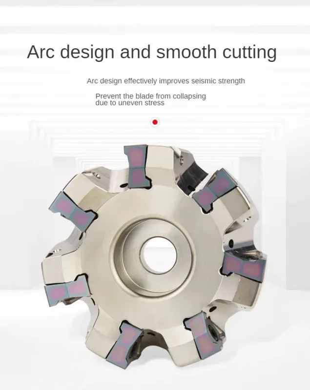 MEE190 CNC 90° Milling Cutter Disc XNEX080608 Six Blade Square Shoulder Tools