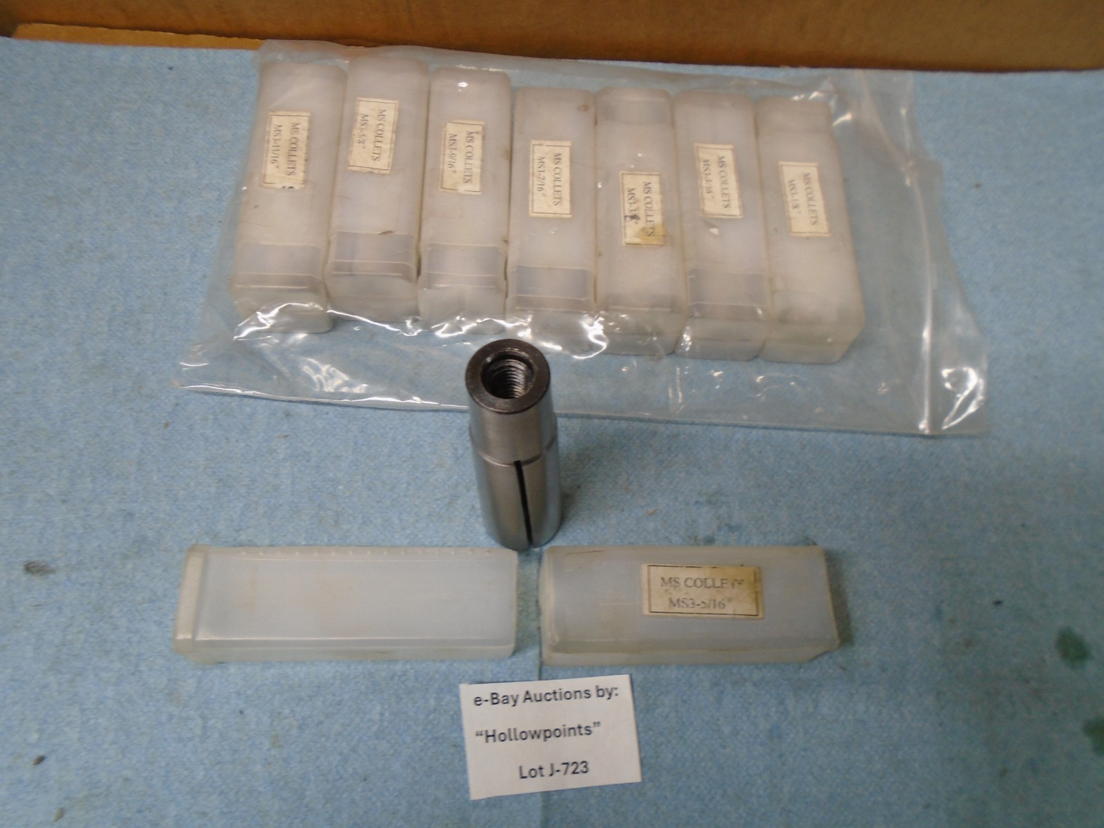 8 Asst. Unbranded MS3 Lathe Collets w/ 3/8″-16 Drawbar Thread + FREE GIFT J723