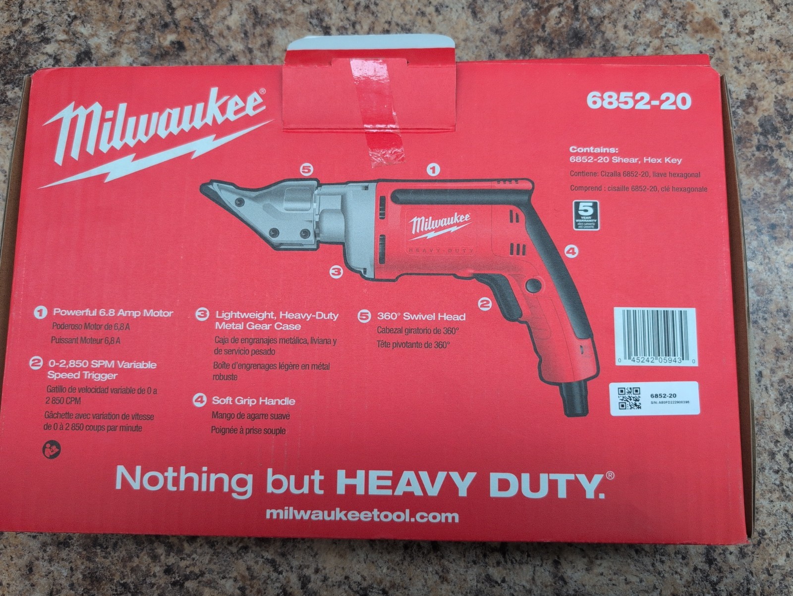 Milwaukee 6852-20 18-Gauge Shear – Red