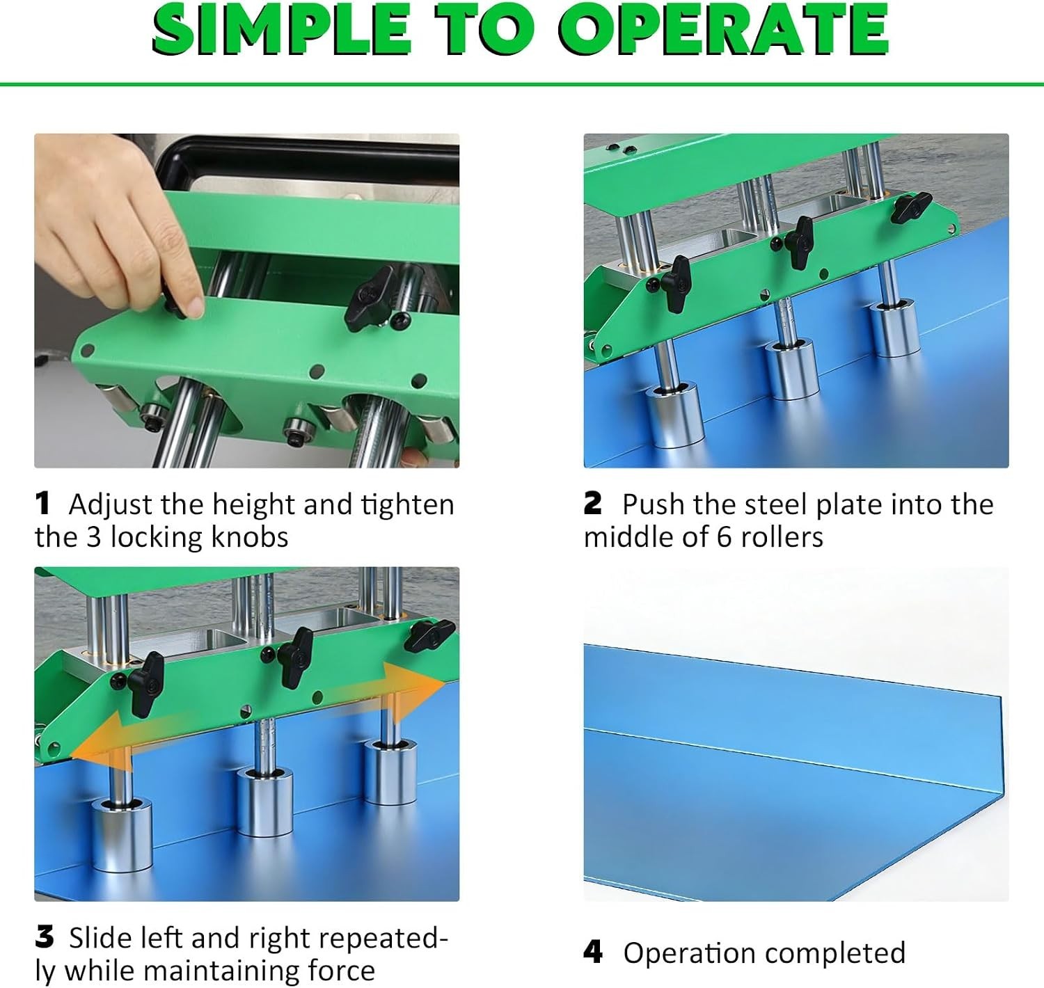Versatile Steel Edge Roller Bender with Dual-Scale Gauge and Brass Connections
