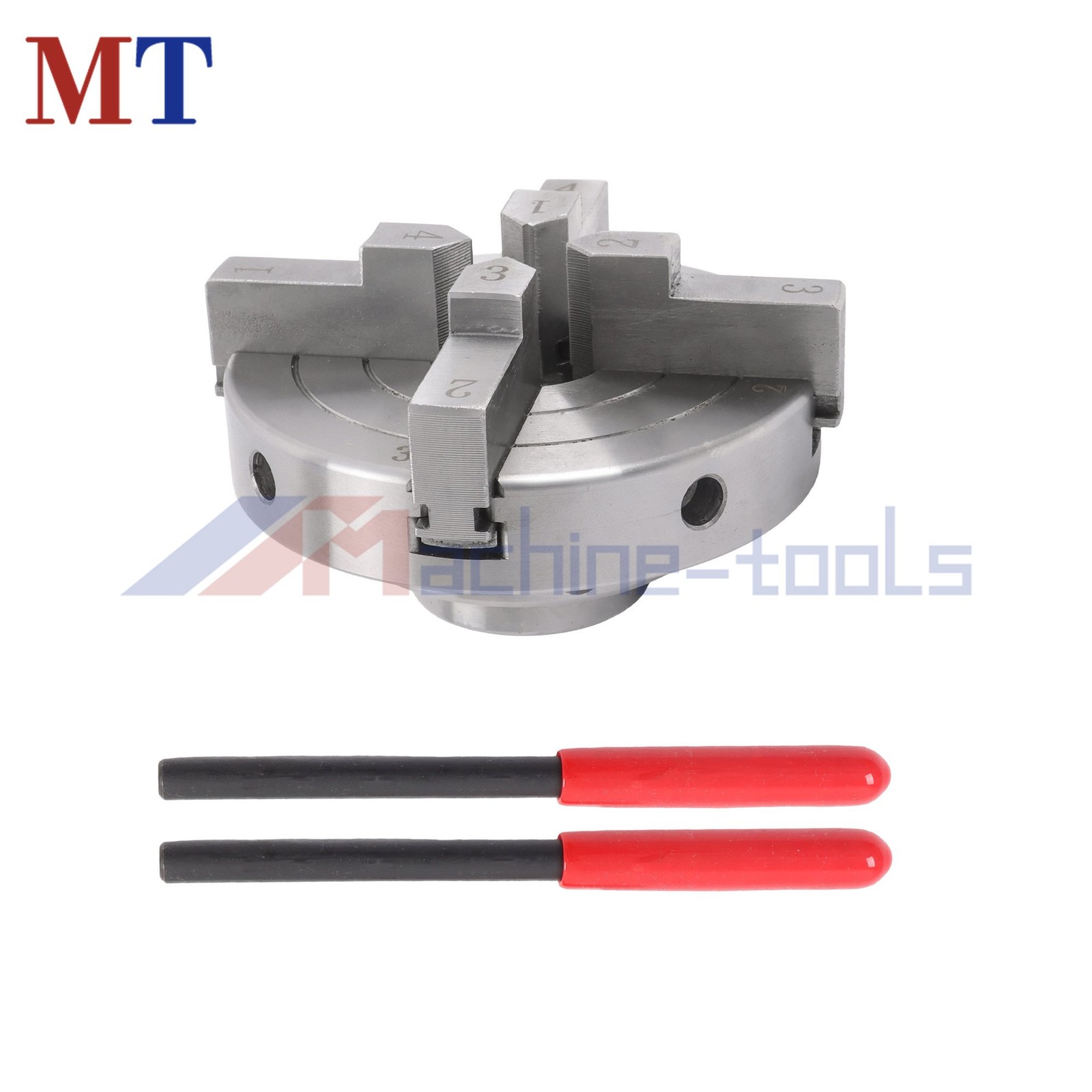 4 Inch Industrial Grade 4 Jaw Lathe Chuck 1×8 TPI Self Centering Thread