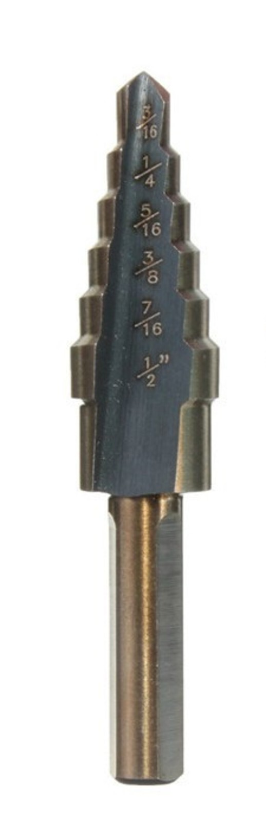 3/16-1/2″ HIGH SPEED STEEL STEP DRILL WITH 6 STEPS (5000-0014)