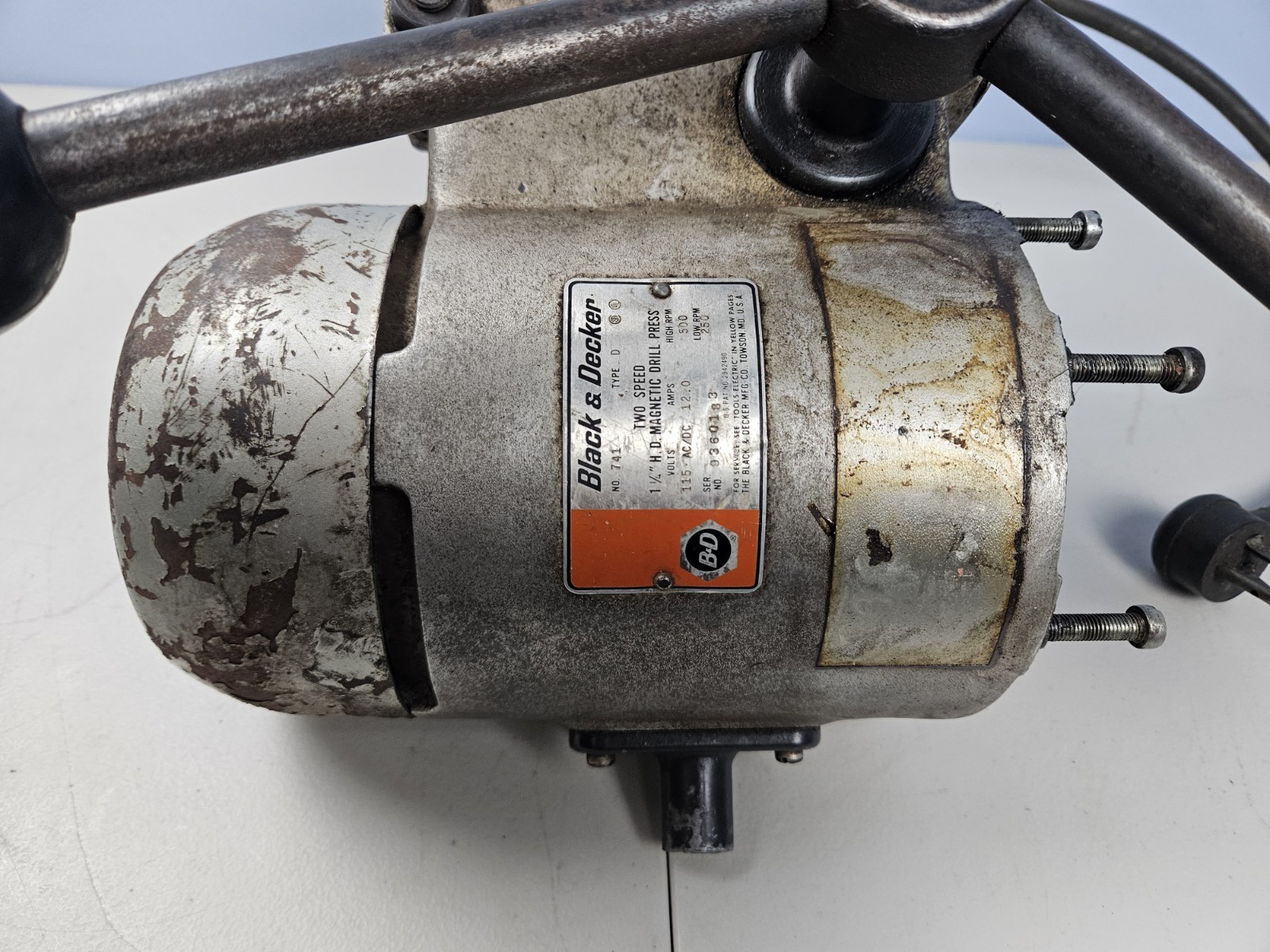 Black & Decker 741 Two Speed Magnetic Drill Press Motor Field Armature for Parts