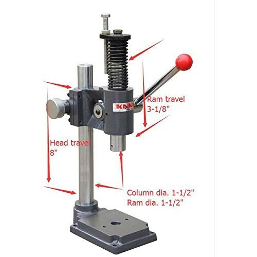 KAKA Industrial AP-2S Arbor Press, 2-Ton Adjust Press Height Jewelry Tools