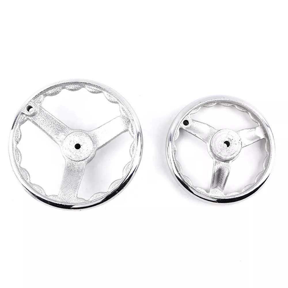3″ 4″ 5″ 6″ Round Iron Hand Wheel Chrome Plated Handwheel For CNC Machine Tools