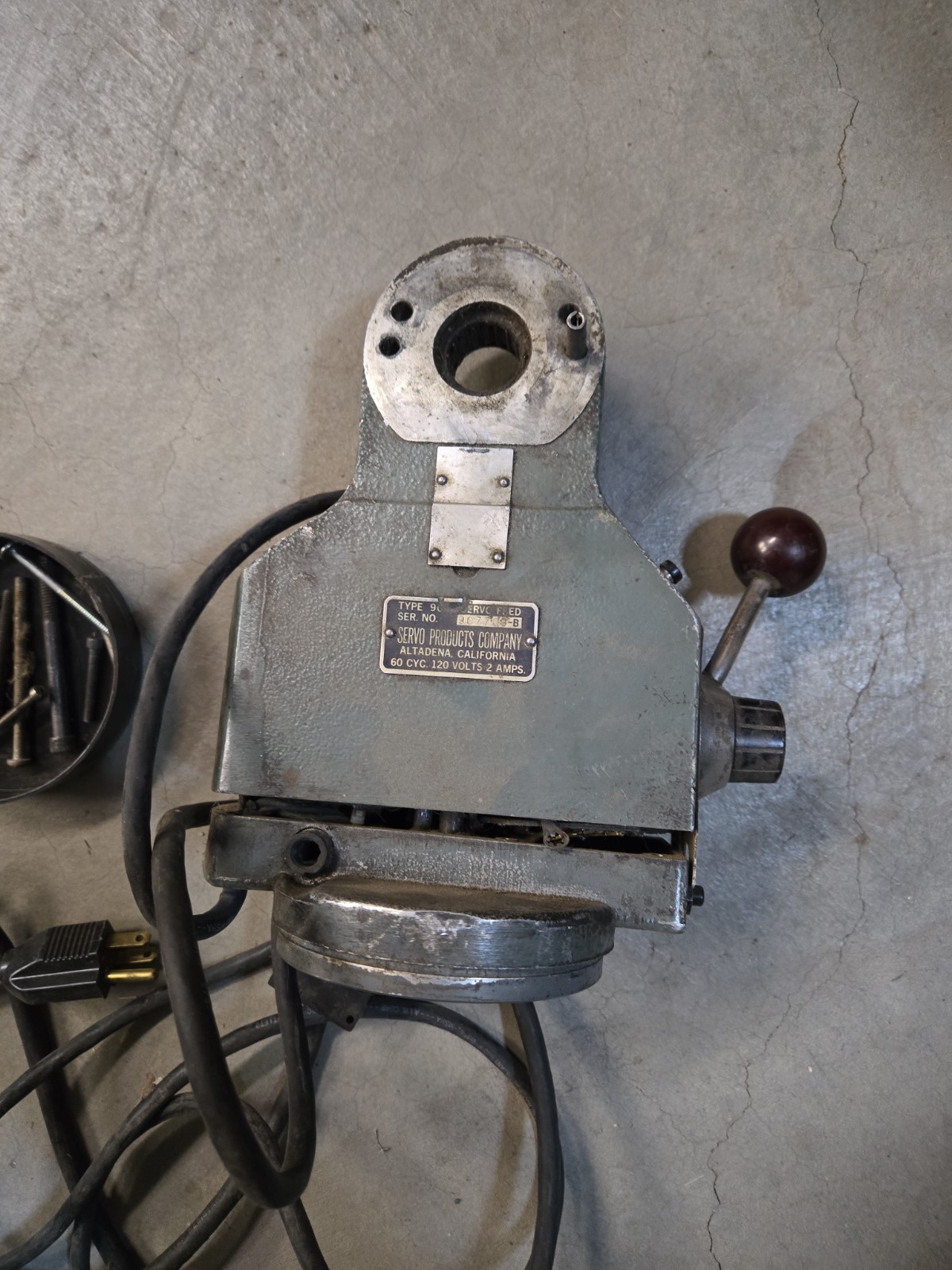 Servo Products Company Type 150 Milling Machine Power Table Feed 120v For Repair