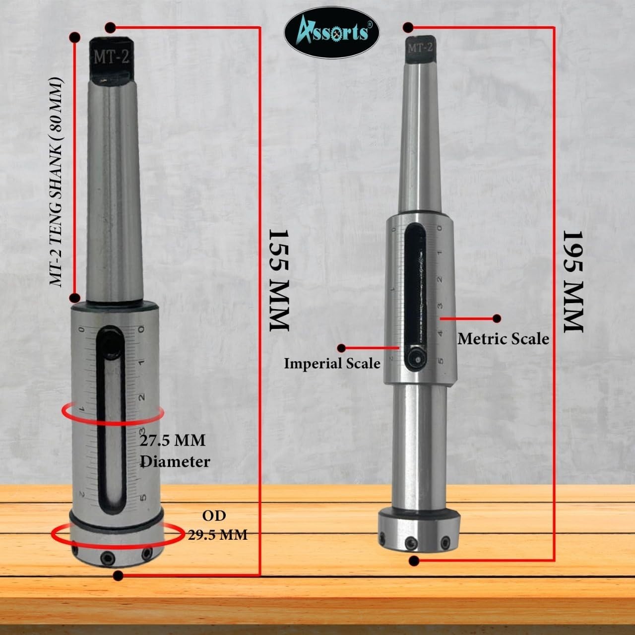 MT2 Shank Tapping Threading Reaming Holder Set with Drill Chuck Metric