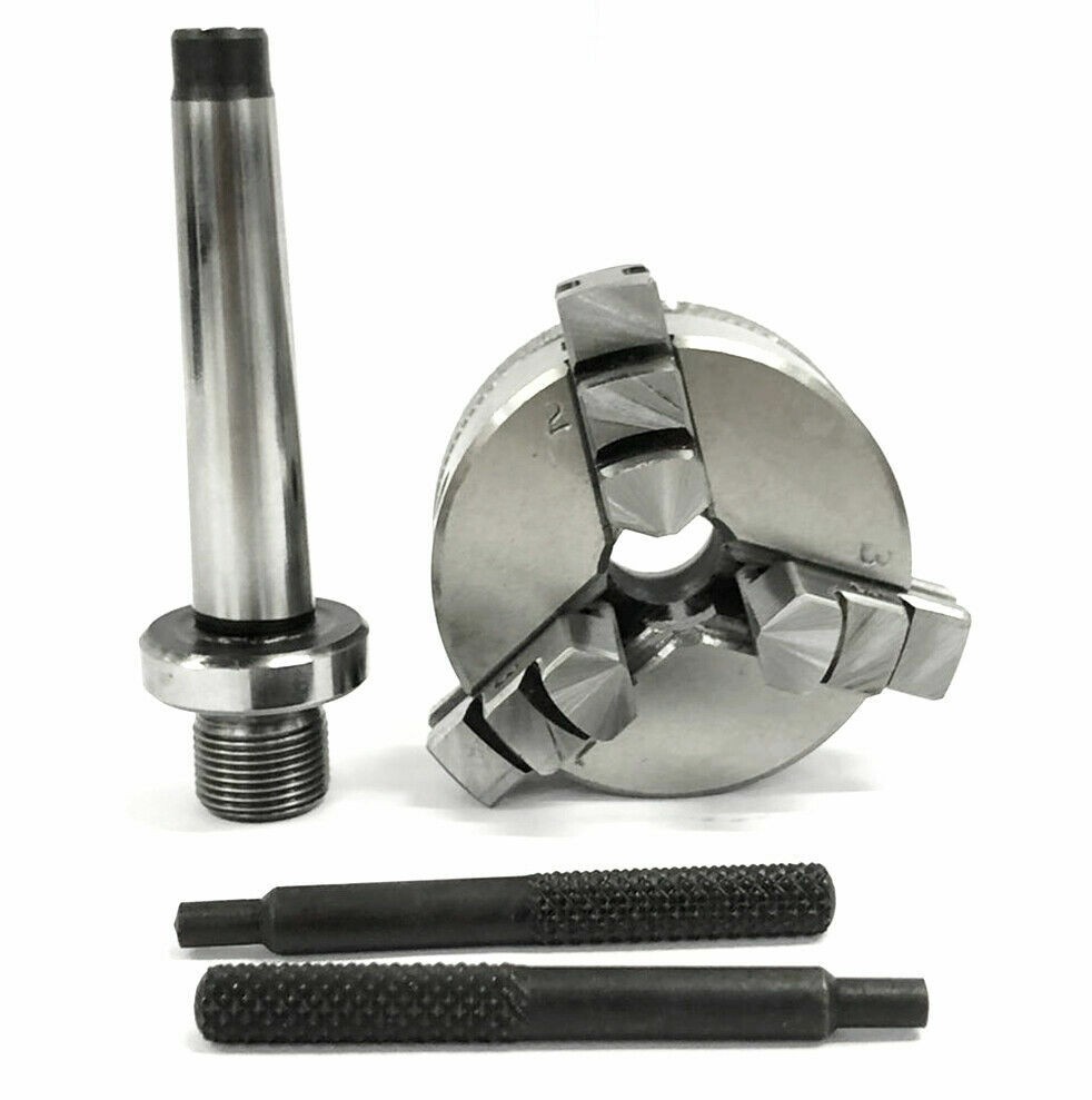50mm 3 Jaw Self Centering 2″ Inch Mini Lathe Chuck ,14×1 Thread MT2 Arbor