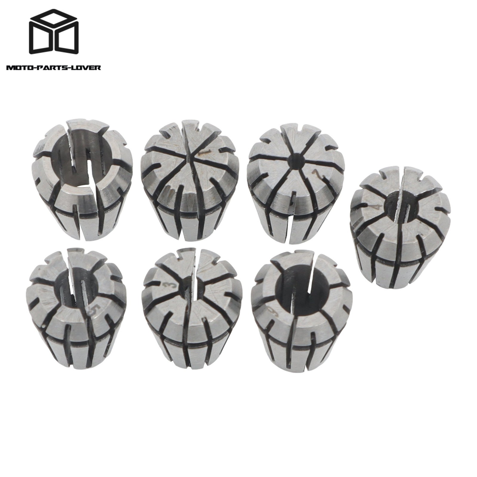 ER11 Spring Collets 1mm 2mm 3mm 4mm 5mm 6mm 7mm 7pcs Set