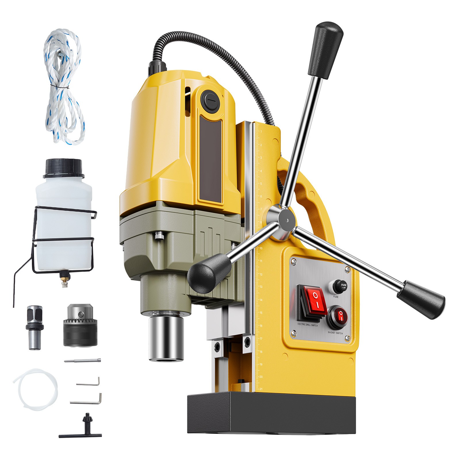 Uimoso 1400W Magnetic Drill Press, 1.6 in Drilling Capacity, 800 RPM, 2810 lbf