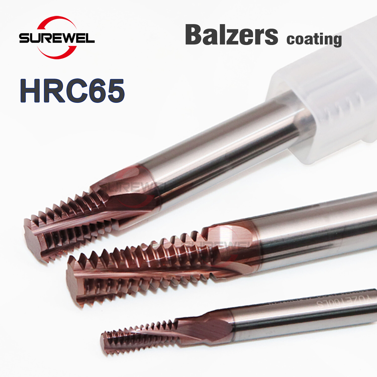  Carbide Thread End Mill Milling Cutters M3 M5 M6 M8 Treading Tools for Aluminum