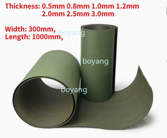 300mm*1000mm 1.0mm 1.2mm 2.5mm- 5.0mm Green Wear Sheet For PTFE Milling Machine