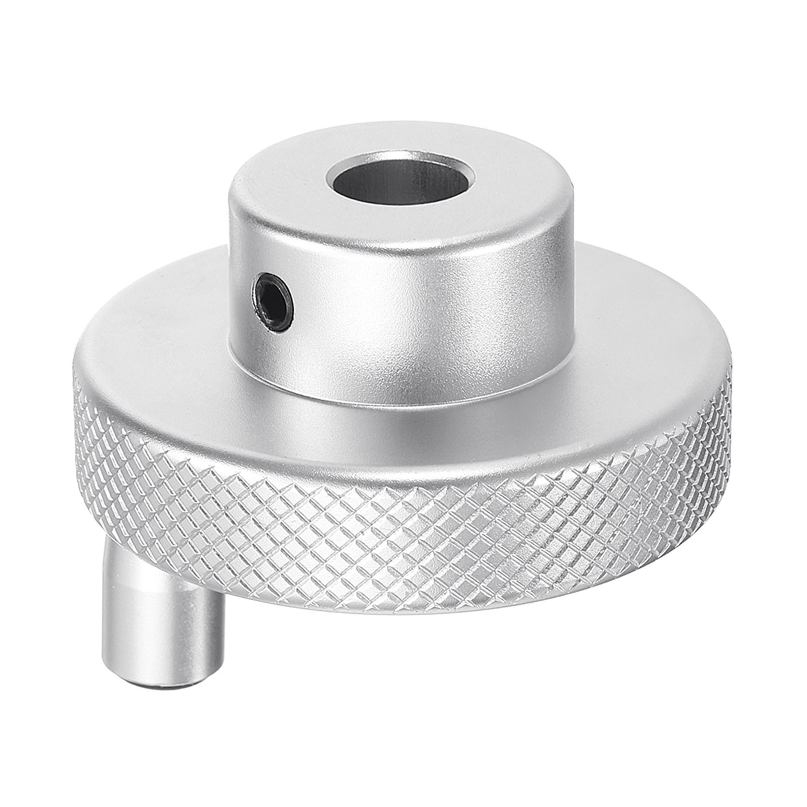 Aluminum Alloy Handwheel 50mm OD 10mm Bore with Rotate Handle for Lathe Silver