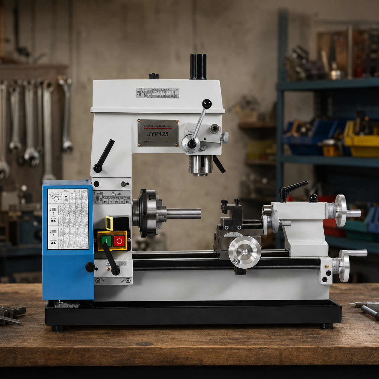 JYP125 Multifunctional Mini Machine Tool Drilling Milling Lathe Combo