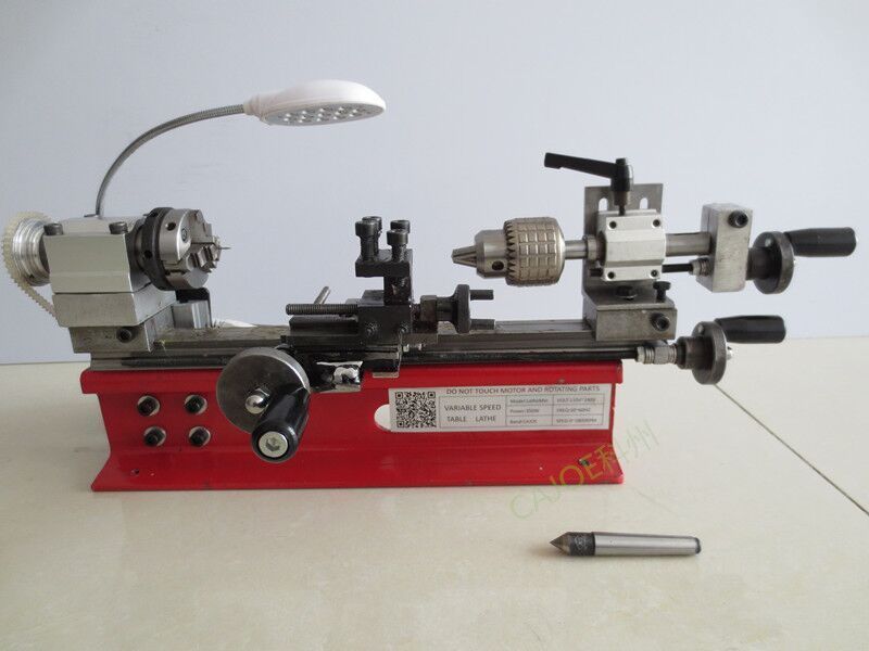 Mini Desktop Lathe Instrument Home Laboratory Lathe 4 Jaw Chuck 65mm CE DIY