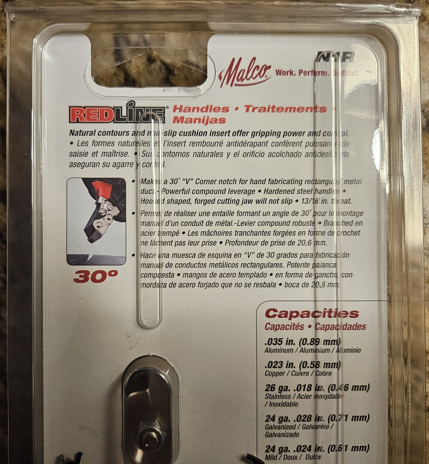 Malco N1R Starter Punch – V Notch 13/16 Size, Steel Material, New Sealed