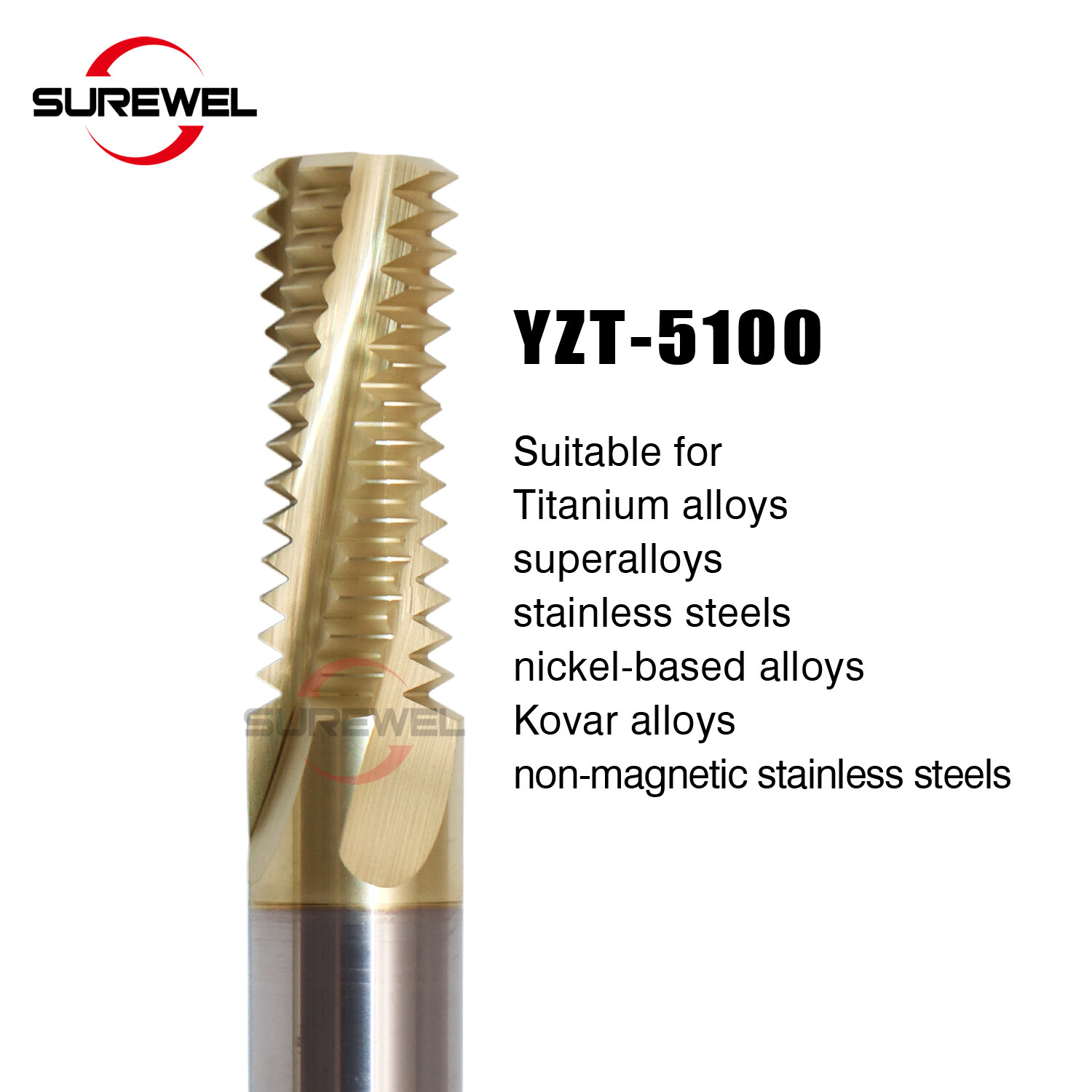  Carbide Thread End Mill Milling Cutters M3 M5 M6 M8 Treading Tools for Aluminum