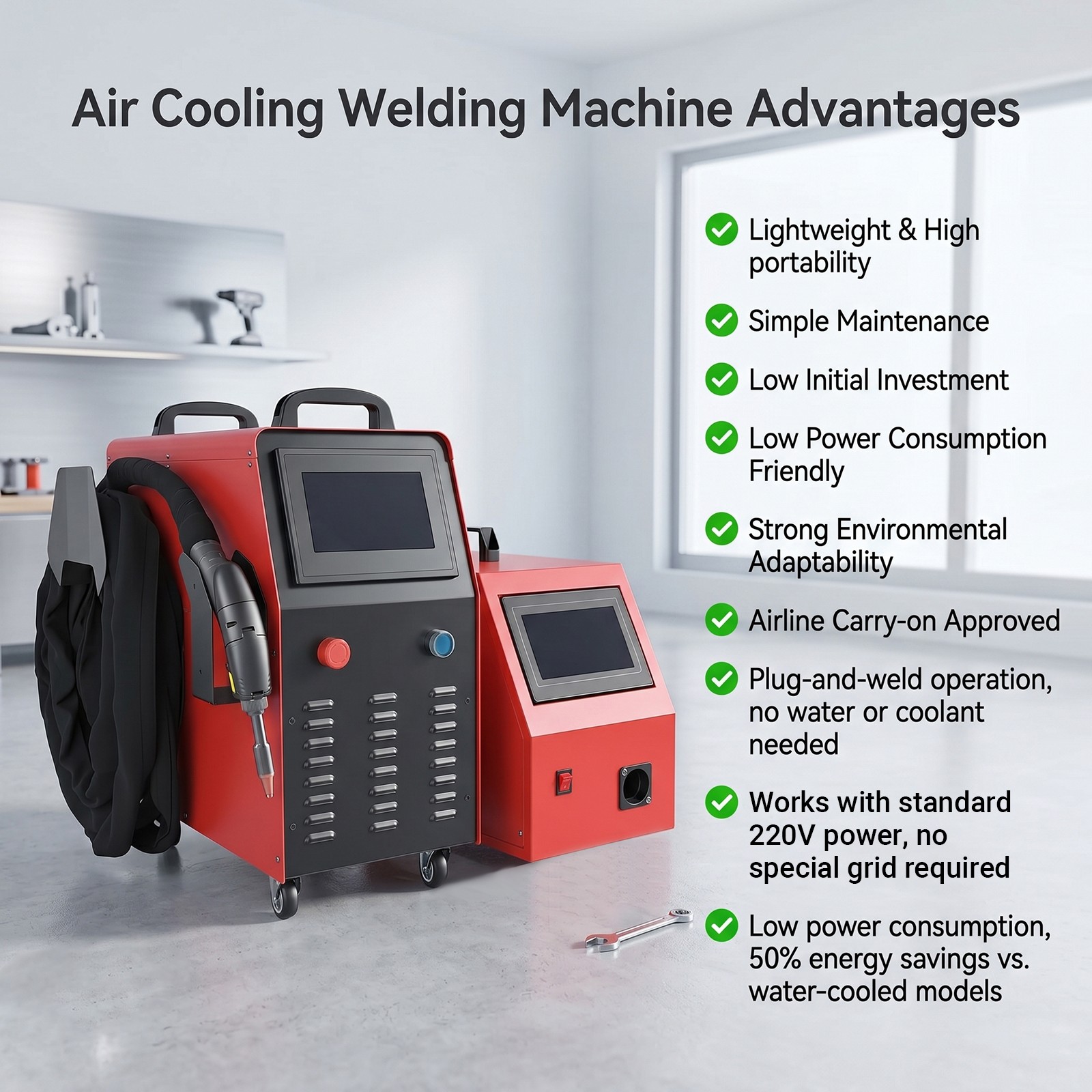 1200W Laser Welding Machine Air Cooled Laser Cutting Cleaning machine 4 IN 1