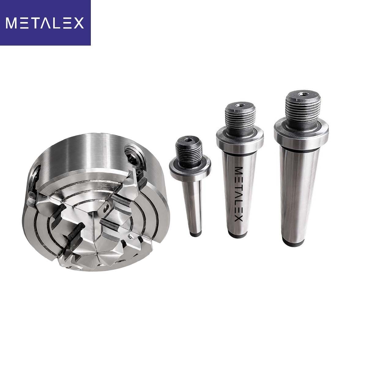 2-3/4″ 70mm 2.75″ Independent 4 Jaw Lathe Chuck MT1 MT2 MT3 Adapters Drill Metal