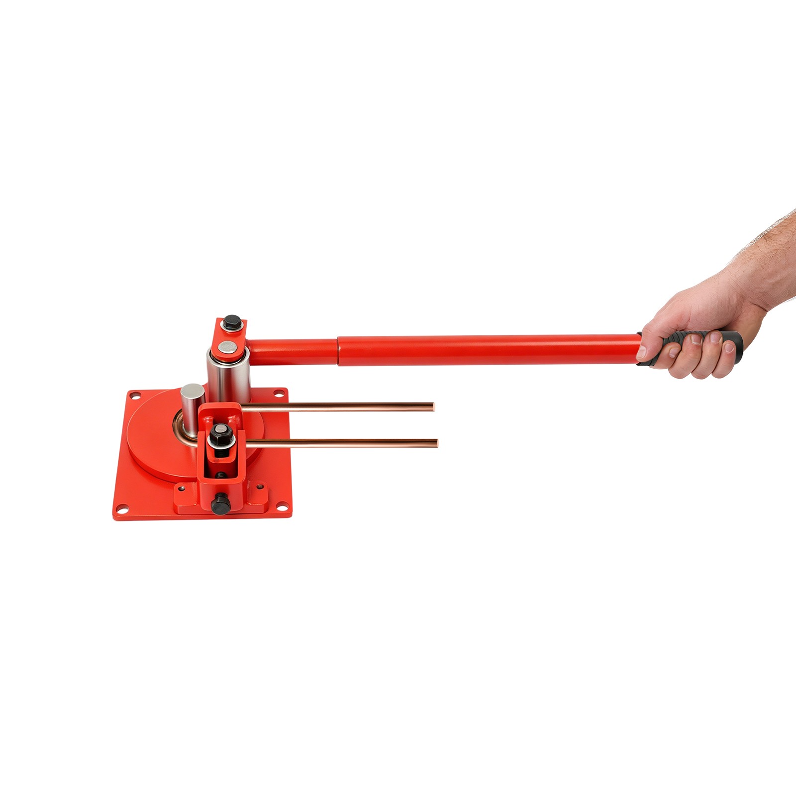 Manual Rebar Bender, Heavy-Duty Rebar Bending Tool, Rod Bar Bender w/ 7 Bearings