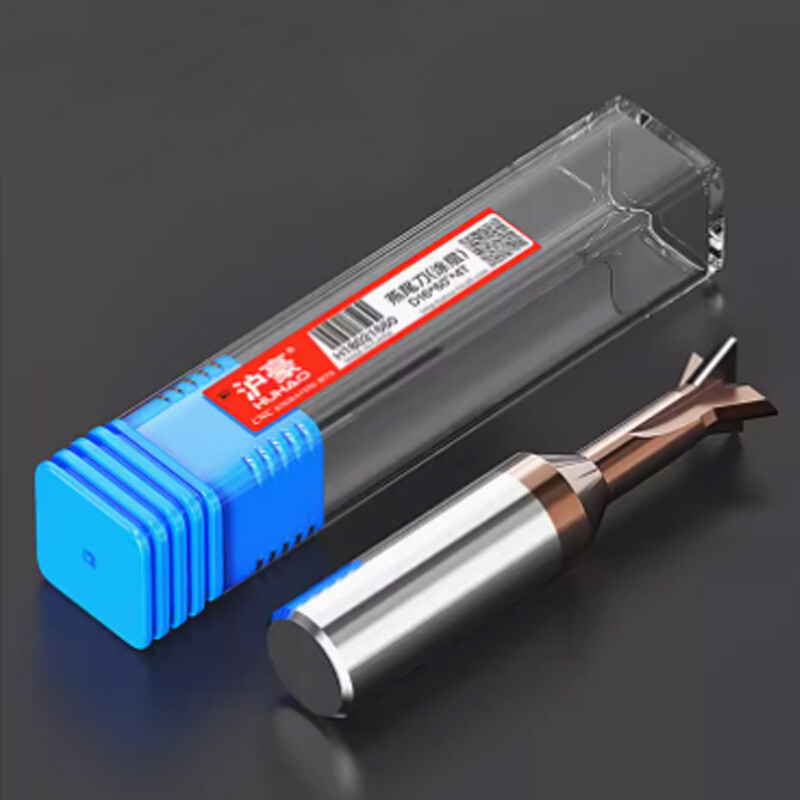Dovetail Milling Cutter Solid Carbide End Mill 4 Flute 2-16mm Shank 45°60° Blade