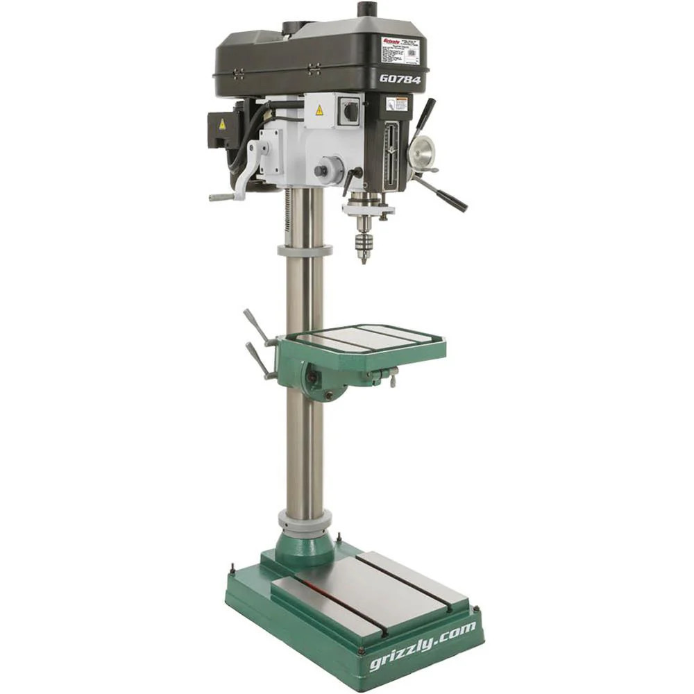 Grizzly G0784 220V 15 Inch Heavy-Duty Floor Drill Press