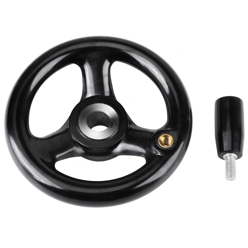 Hand Wheel Three-Spoke Lathe Controller Crank Revolving Handwheel 12 x 100mm
